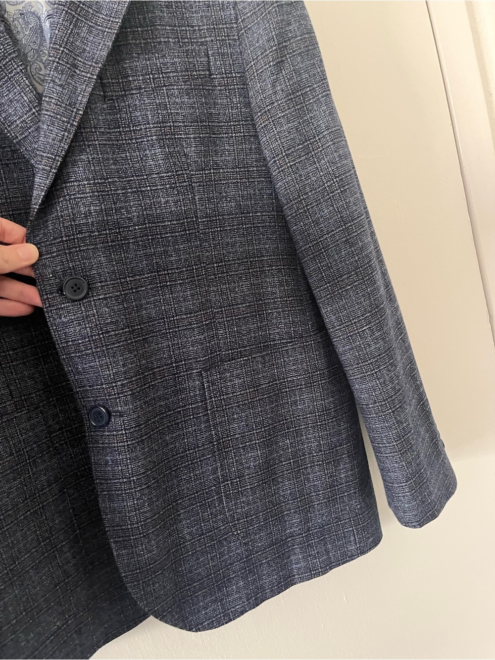 Tailorbyrd Collection Blue Sport Coat Classic Tweed Blazer Size 42R - Picture 7 of 13